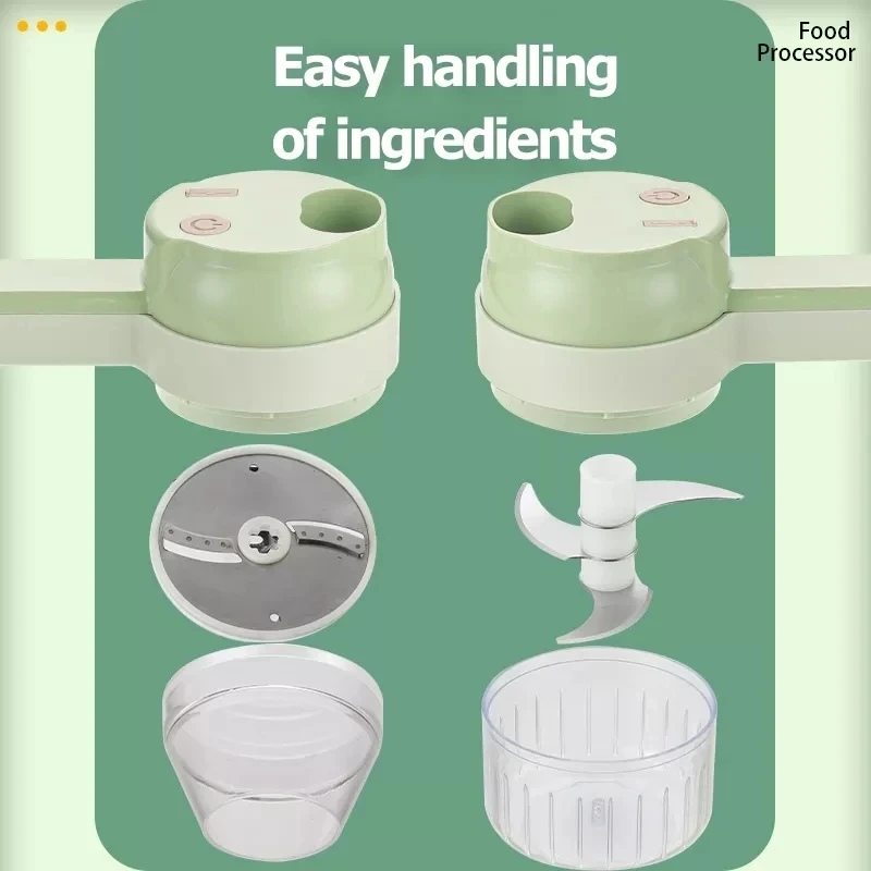Electric Garlic Chopper Food Slicer Mincer Meat Chopper Wireless 4 In 1 Electric Electric Mini Food Chopper1 11