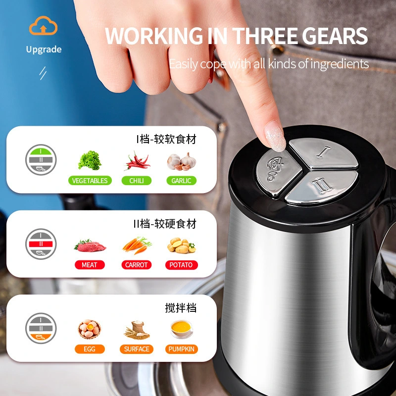 Stainless Steel Electric Garlic Onion Vegetable Food Grinder Small Vegetable Mixer Multifunctional Speedy Chopper 10