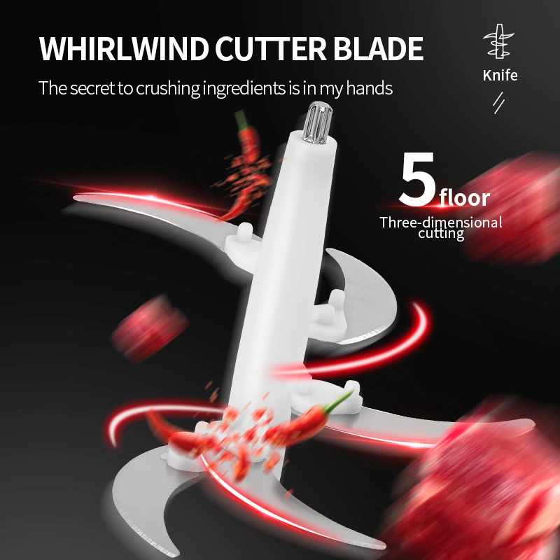 Stainless Steel Electric Garlic Onion Vegetable Food Grinder Small Vegetable Mixer Multifunctional Speedy Chopper 12