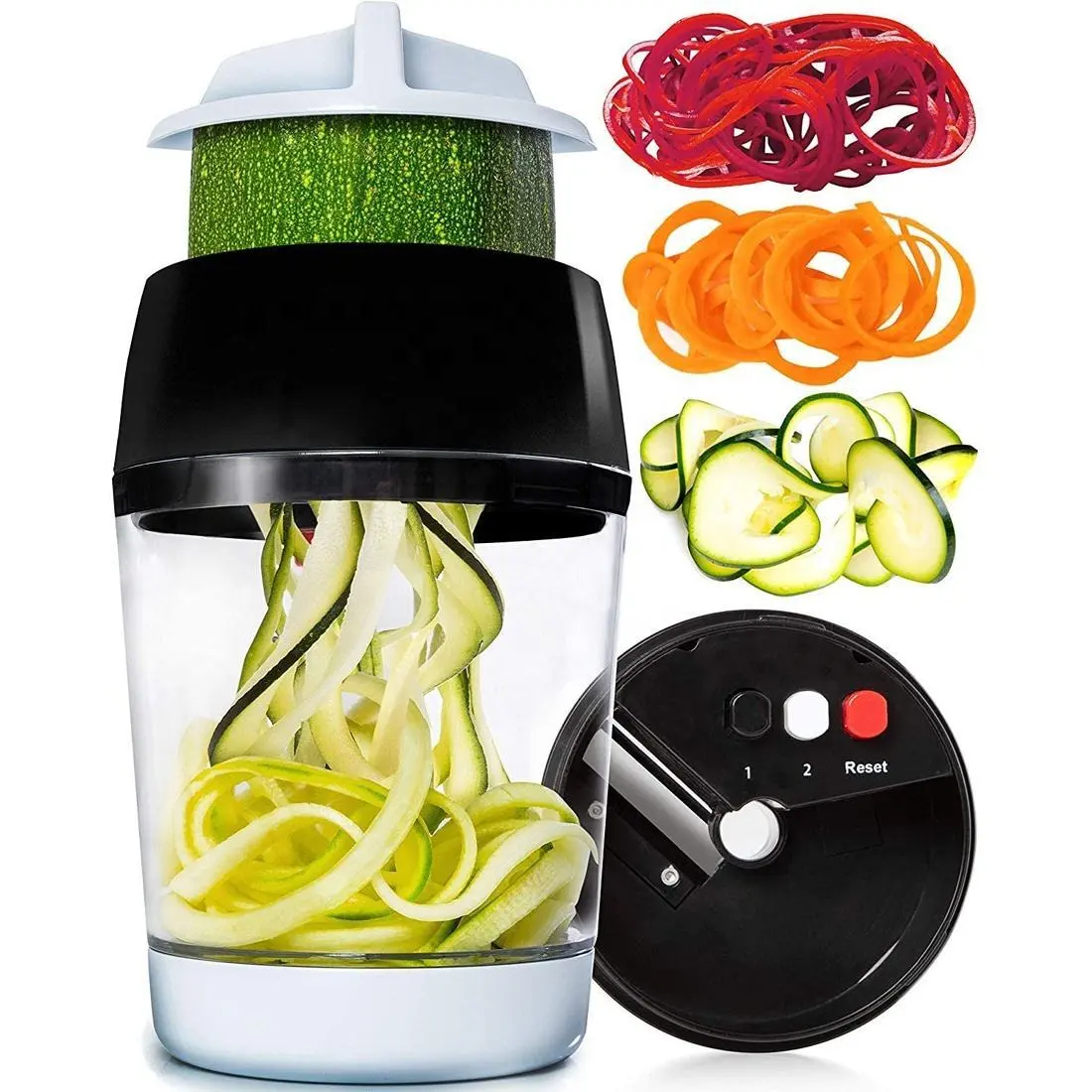Zes Adjustable 3 In 1 Vegetable Spiralizer Vegetable Spiral Slicer 8