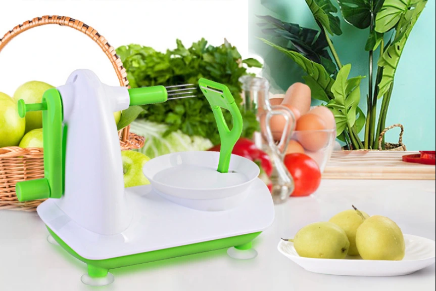 Top Seller Kitchen Gadget Handheld Pear Peeling Machine Fruits Paring Knife Manual Apple Peeler 8