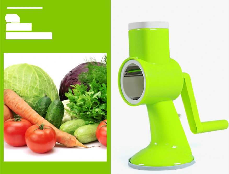 Wholesale Rotary Handheld Vegetable Slicer Cheese Grater Food Chopper Rotary Vegetable Cutter 9