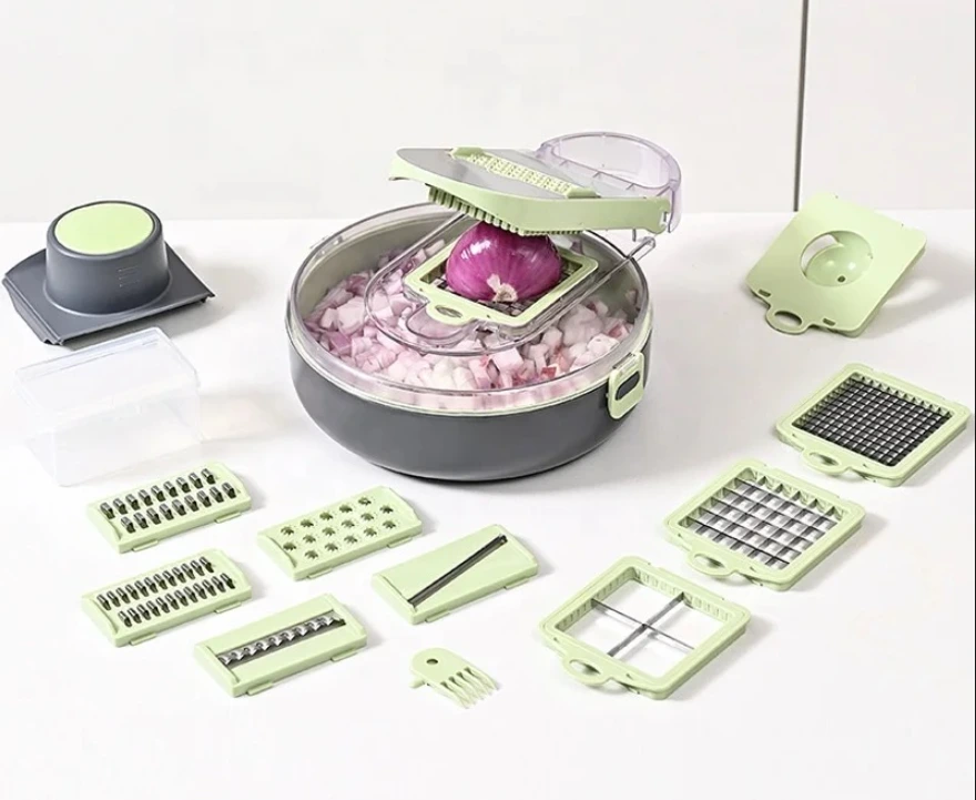 Hot Selling Kitchen Multi Manual Mandoline Fruit Vegetable Cutter Onion Dicer Veggie Slicer Vegetable Chopper 7