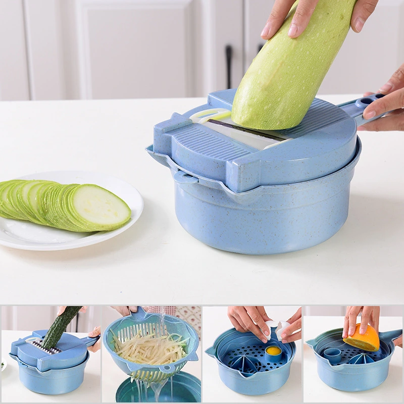Hot Seller Kitchen Gadgets Multifunctional Vegetable Chopper Slicer Fruit Plastic Drain Basket Grater Strainer Mandoline 8 Hot Seller Kitchen Gadgets Multifunctional Vegetable Chopper Slicer Fruit Plastic Drain Basket Grater Strainer Mandoline 8
