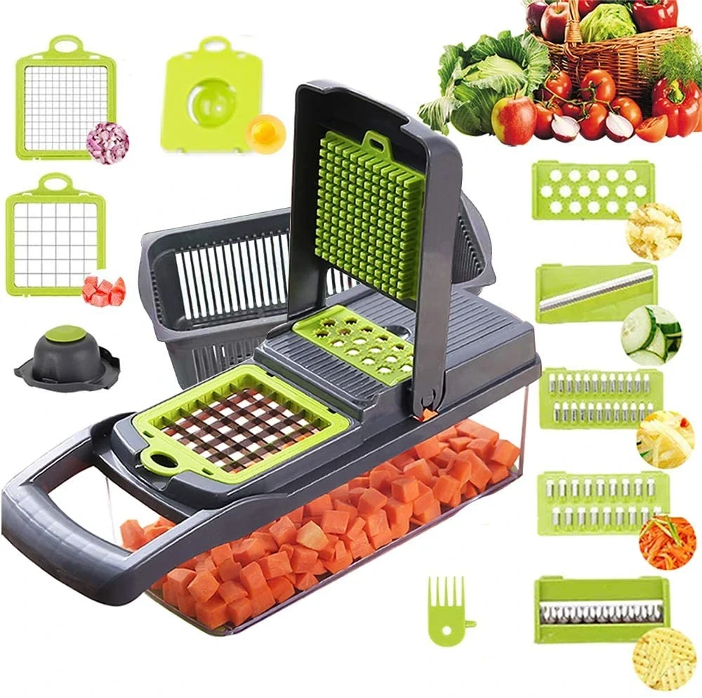 Vegetable Chopper Mandoline Slicer Cutter and Grater 15 in 1 Vegetable Slicer Potato Onion Chopper Veggie Dicer-1713861867544933